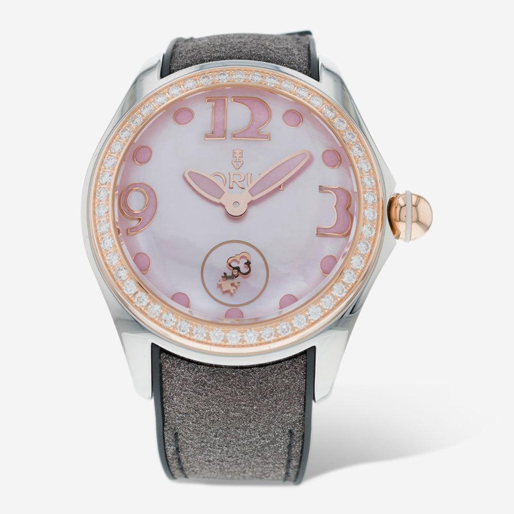 Corum Corum Bubble Stainless Steel/18K Rose Gold 42mm Diamond Automatic Unisex Watch L295/04494