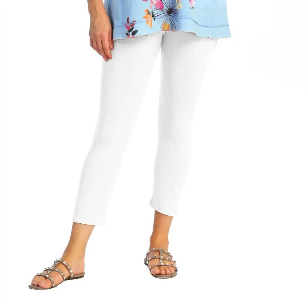 Jess & Jane Jess & Jane - Mineral Washed Cotton Legging Capri Pants