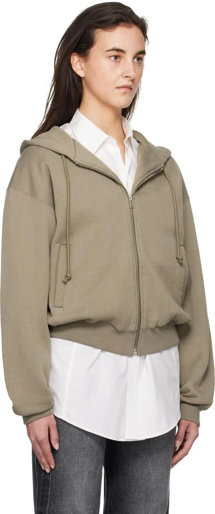 AURALEE Taupe Smooth Soft Sweat Hoodie 2