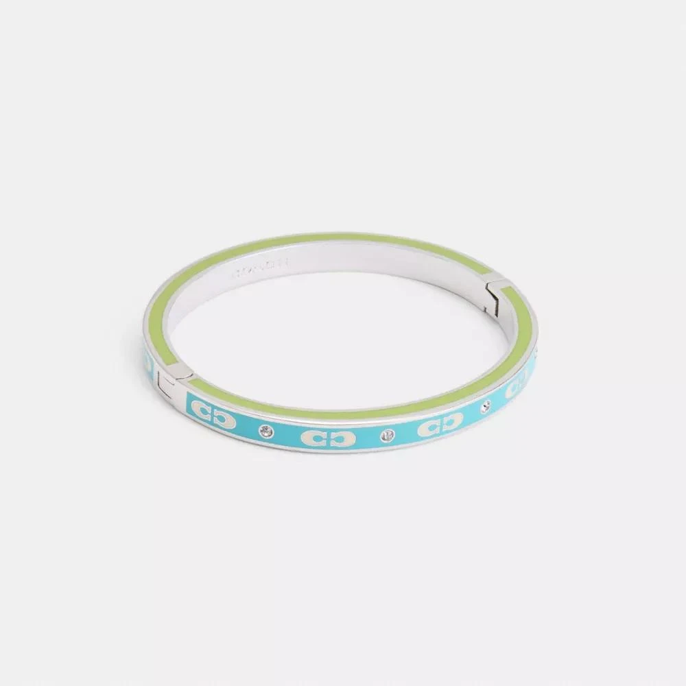 Coach Signature Enamel Hinged Bangle 1