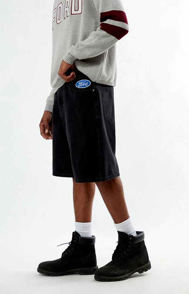 FORD Black Baggy Denim Shorts 3