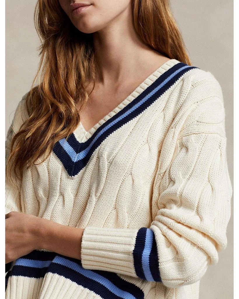 Ralph Lauren Cotton Boxy Cable Knit Sweater 5