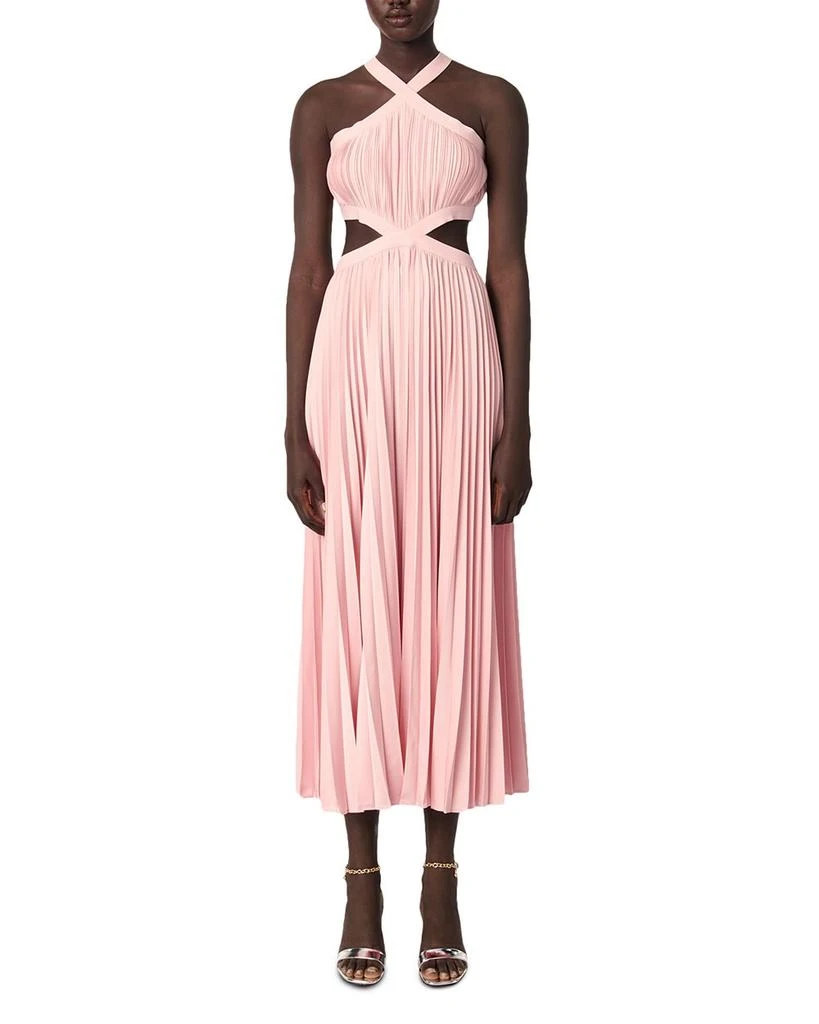 Maje Pleated Maxi Dress 1