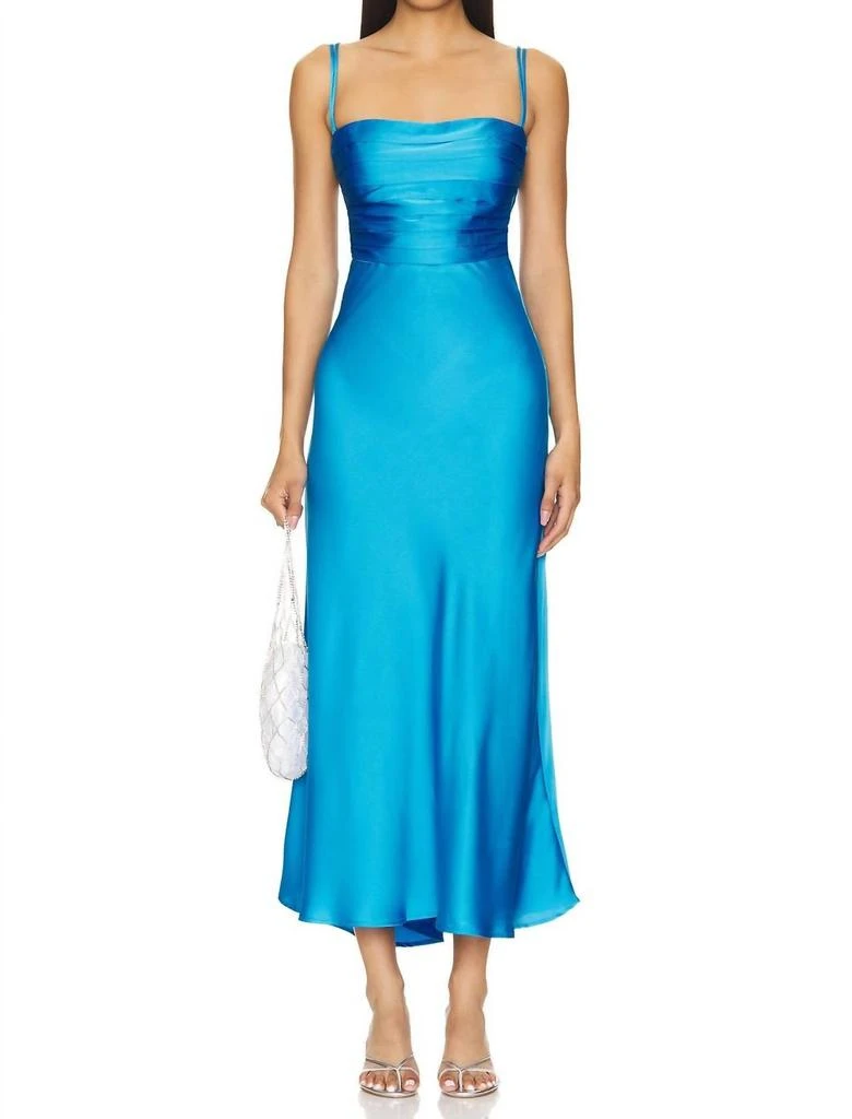 open lace back dress Zucchero Pleated Silk Maxi Dress main image 0