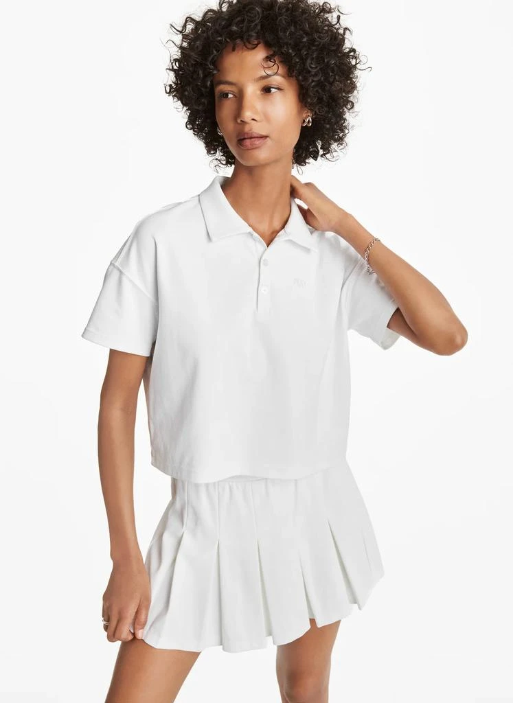 DKNY TECH PIQUE CROPPED POLO 1