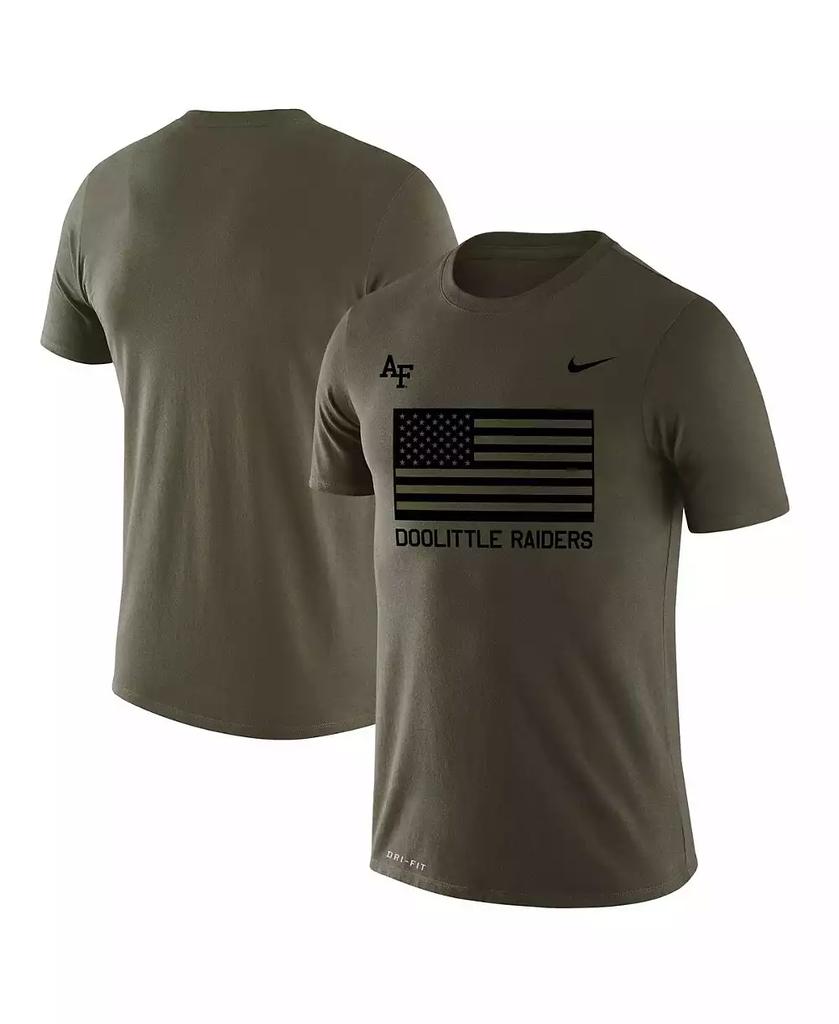 NIKE Men's  Olive Air Force Falcons Rivalry Flag Legend Performance T-shirt