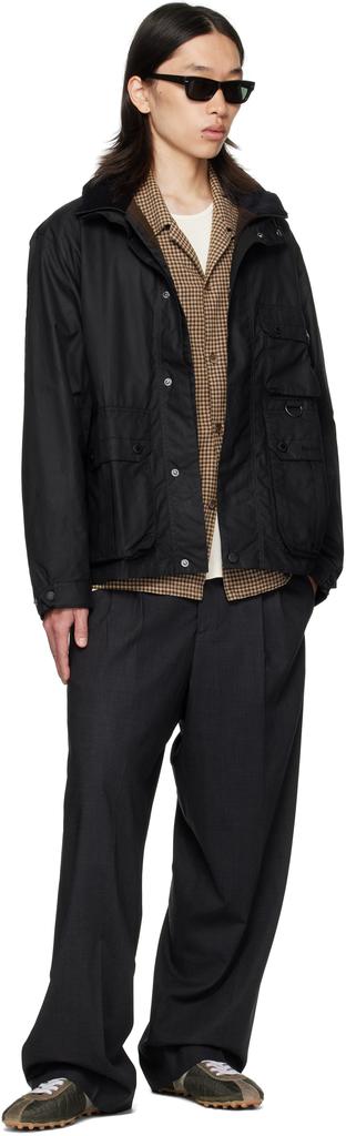 Barbour Black Re-Engineered Utility Bedale Waxed Jacket - Jackets