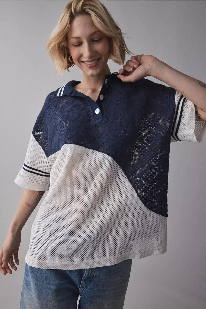 BDG BDG Billie Oversized Lace Polo Shirt 2
