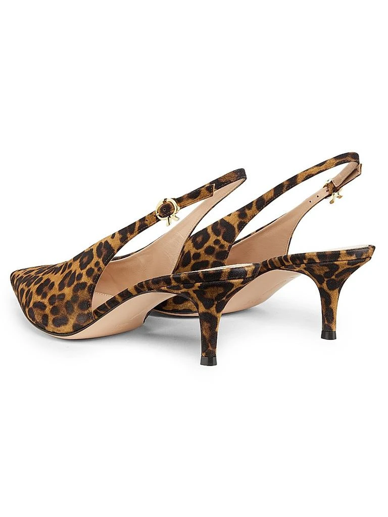 Gianvito Rossi 55MM Leopard Print Suede Slingback Pumps 3
