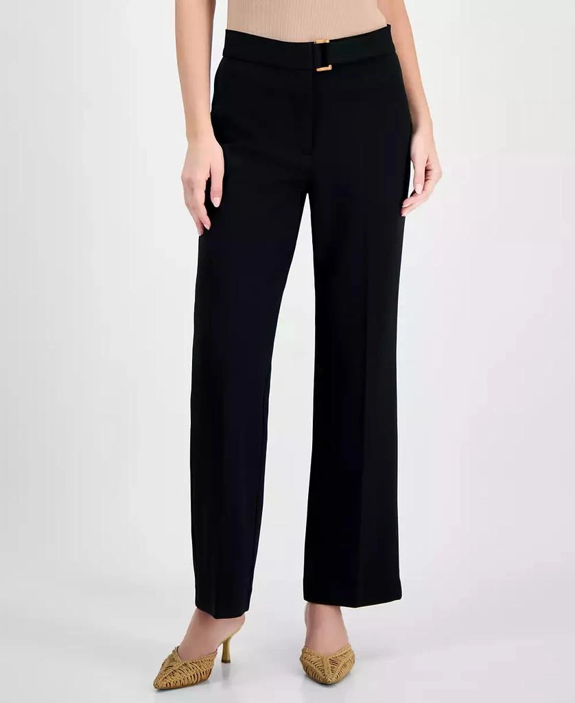 Tahari Women
s Solid-Color Twill Crepe Wide-Leg Pants 3