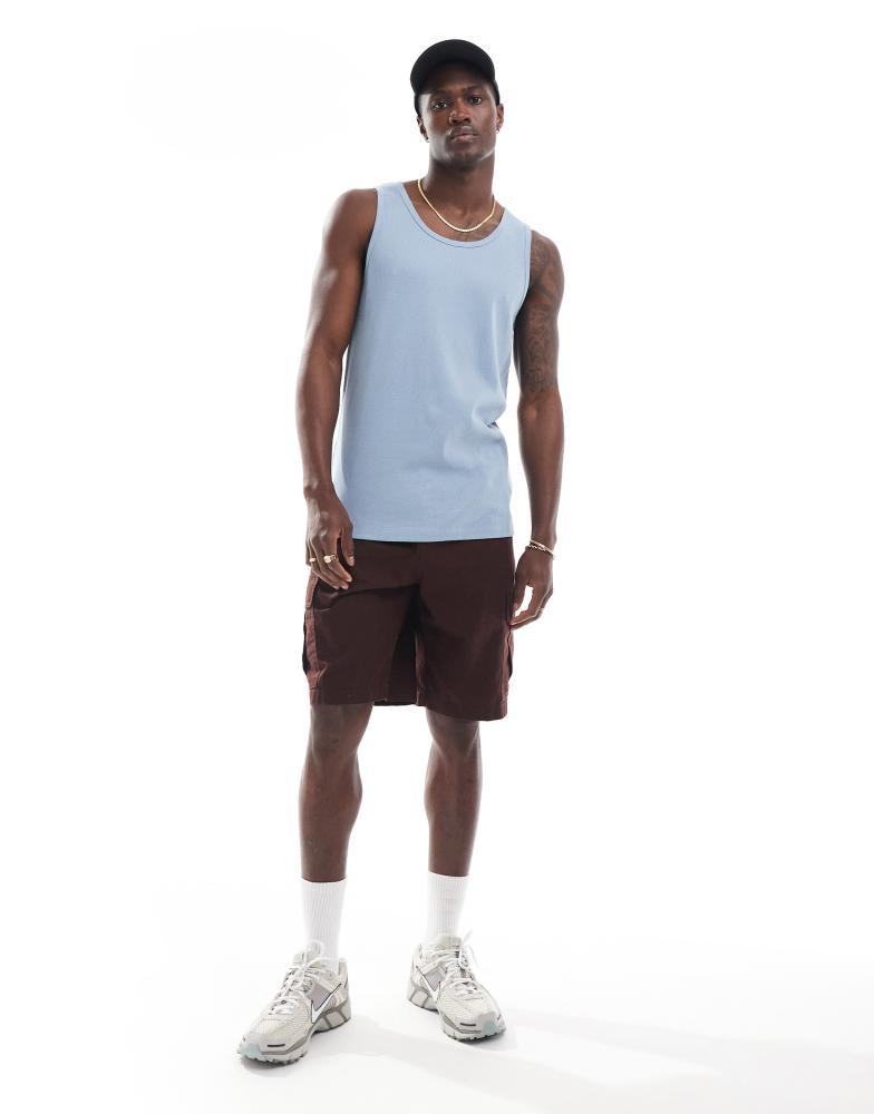Brave Soul Brave Soul ribbed classic vest in steel blue