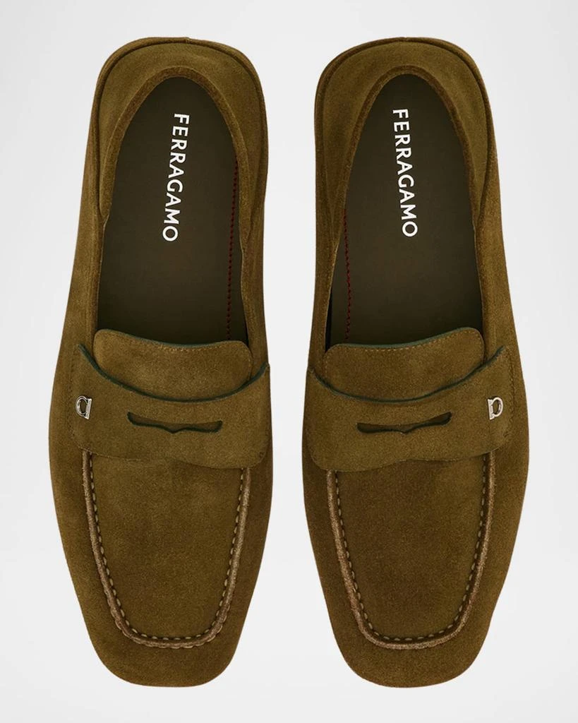 Salvatore Ferragamo Men's Billion Folding Suede Loafers 4