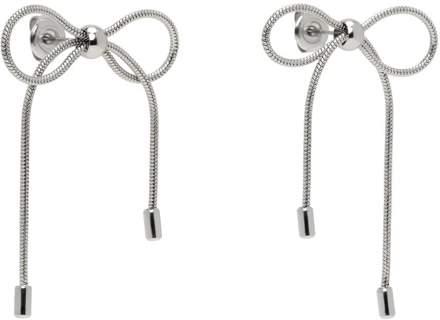 Marland Backus Silver Bow Earrings 2