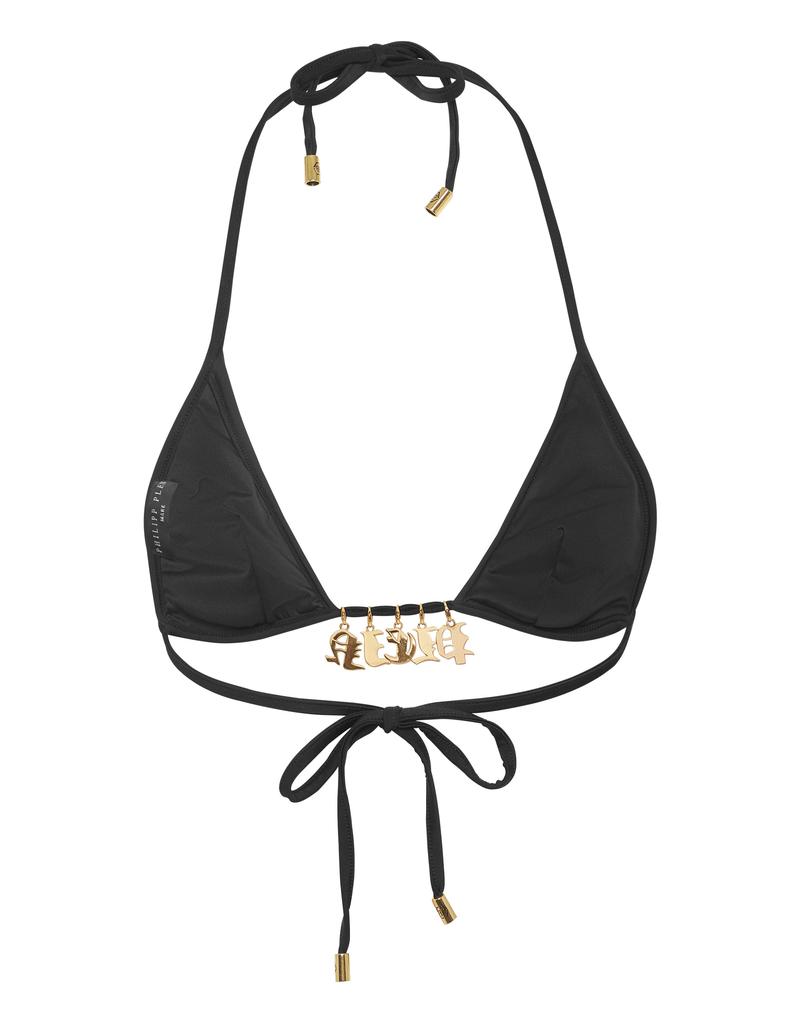 Philipp Plein Swimwear Top Triangle Bra Charms