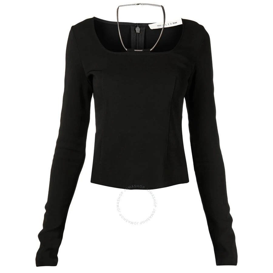 1017 ALYX 9SM Ladies Black Chain-Link Long-Sleeved Top 1