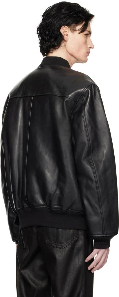 Diesel Black L-Khan Leather Bomber Jacket 3