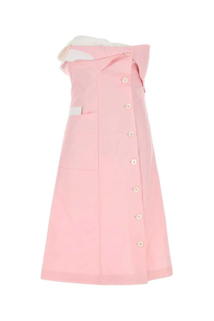 chinese dress ladies Miu Miu Double Layered Silk Dress