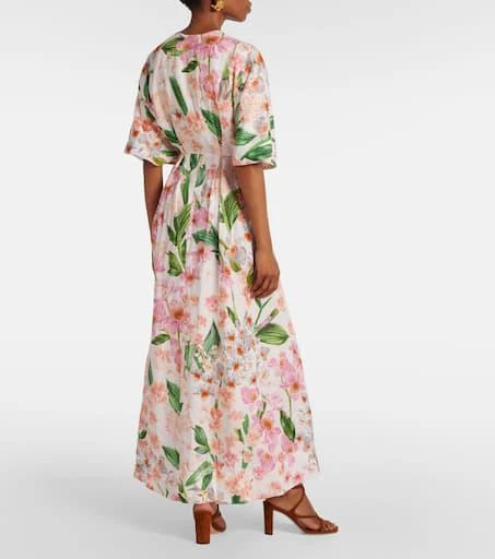 Agua by Agua Bendita Gesto floral linen maxi dress 3