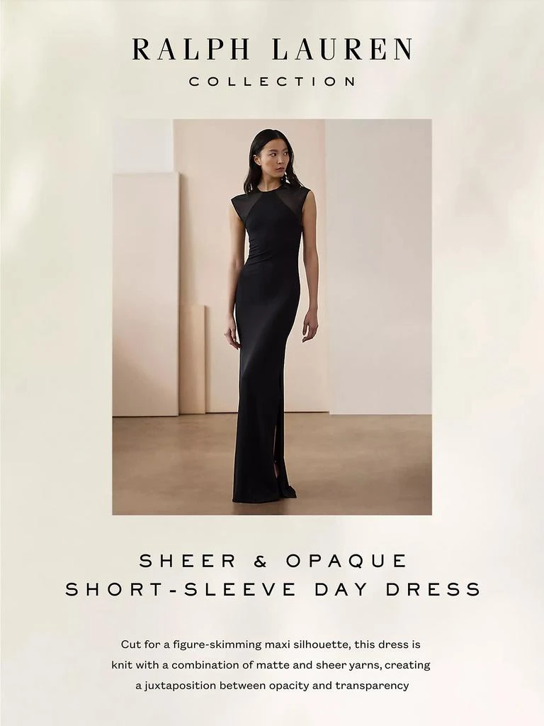 Ralph Lauren Mesh Cap Sleeve Slip Gown 7