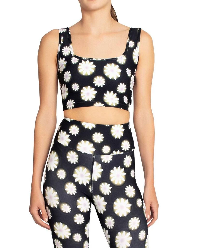 Nicole Miller Sports Bra Top In Hazy Daisy 1