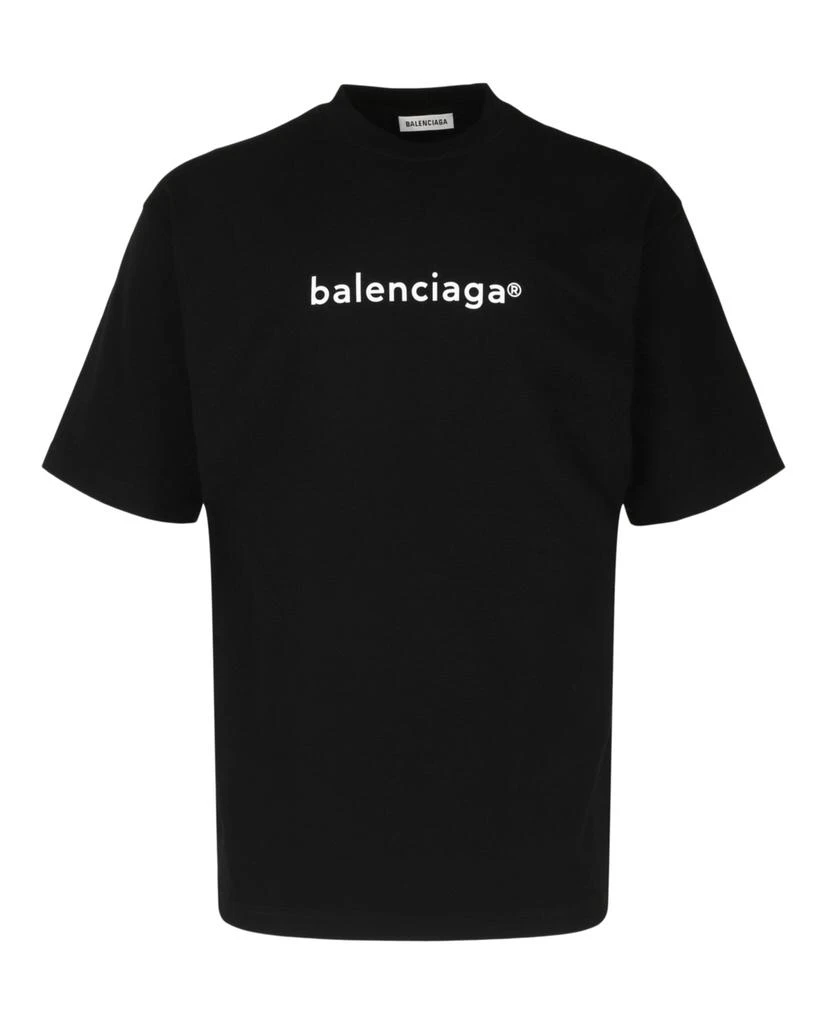 Balenciaga Logo Printed Short Sleeve Shirt 1