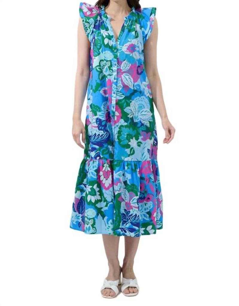 Sugarlips Sugarlips - Lavera Floral Button Down Midi Dress