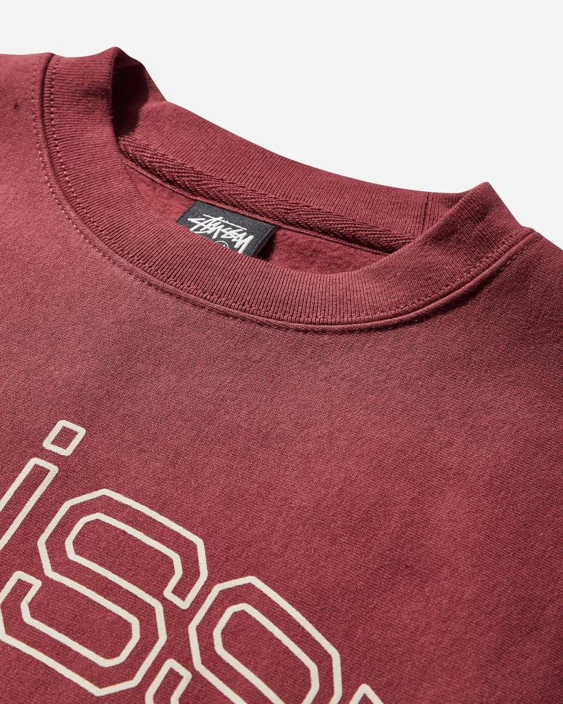 STUSSY Men's Gear Crewneck Sweatshirt Oxblood 4