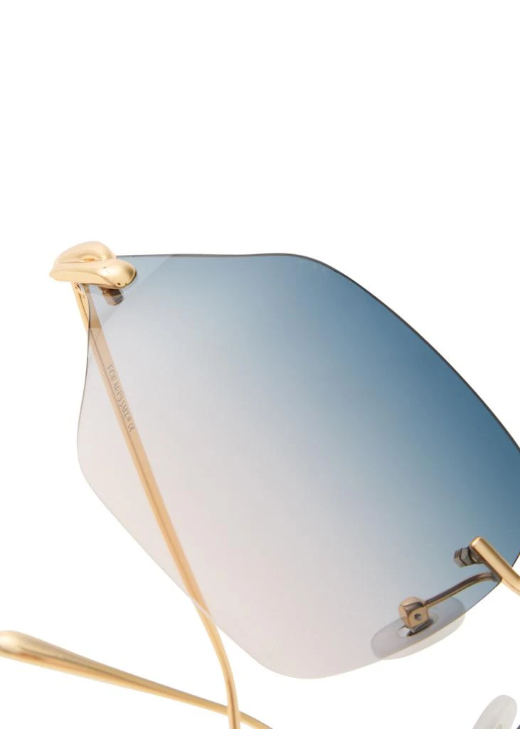 FOR ART'S SAKE Serpent II 18kt gold-plated wrap-around sunglasses 3