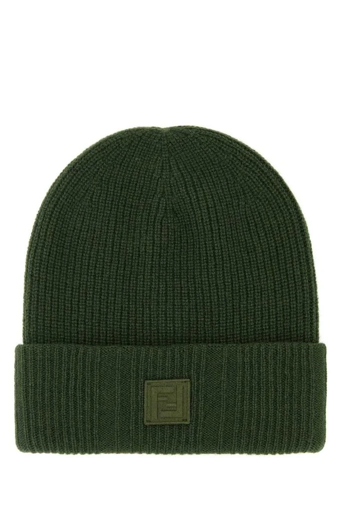 Fendi Logo Patch Ribbed Beanie – On Sale Now with Up to 43% Off