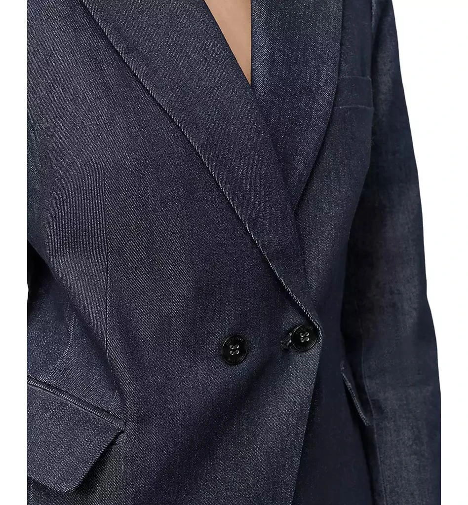 DKNY Women's Double-Breasted Denim Blazer 5