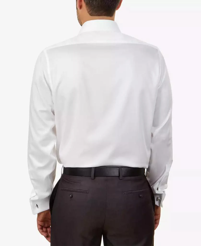 Calvin Klein Men's Slim-Fit Non-Iron Herringbone French Cuff Dress Shirt 2