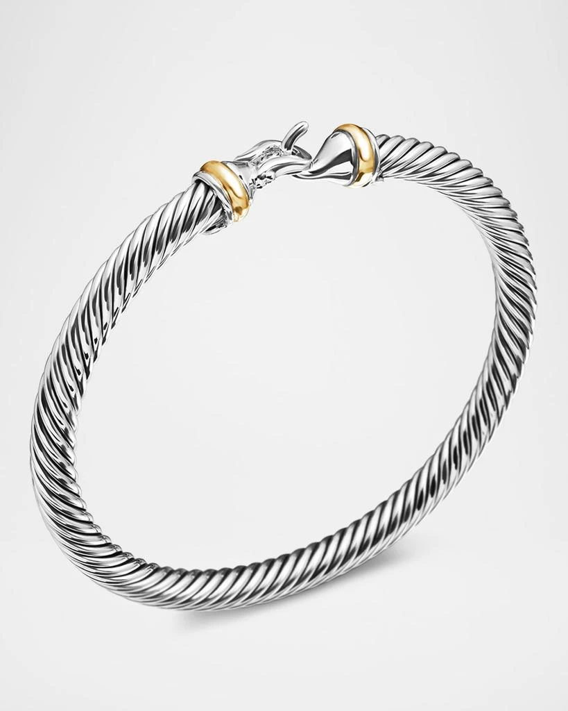 David Yurman Cable Buckle Bracelet in Silver with 18K Gold 3