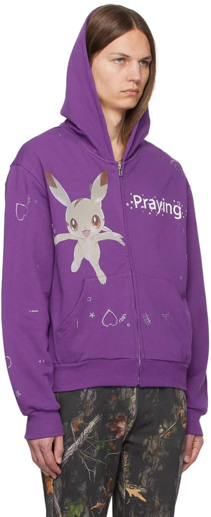 Praying Purple Pocket Creature Hoodie 2