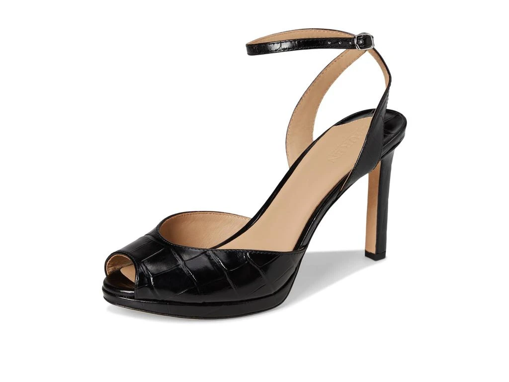 Ralph Lauren Kyla Crocodile-Embossed Leather Sandals 7