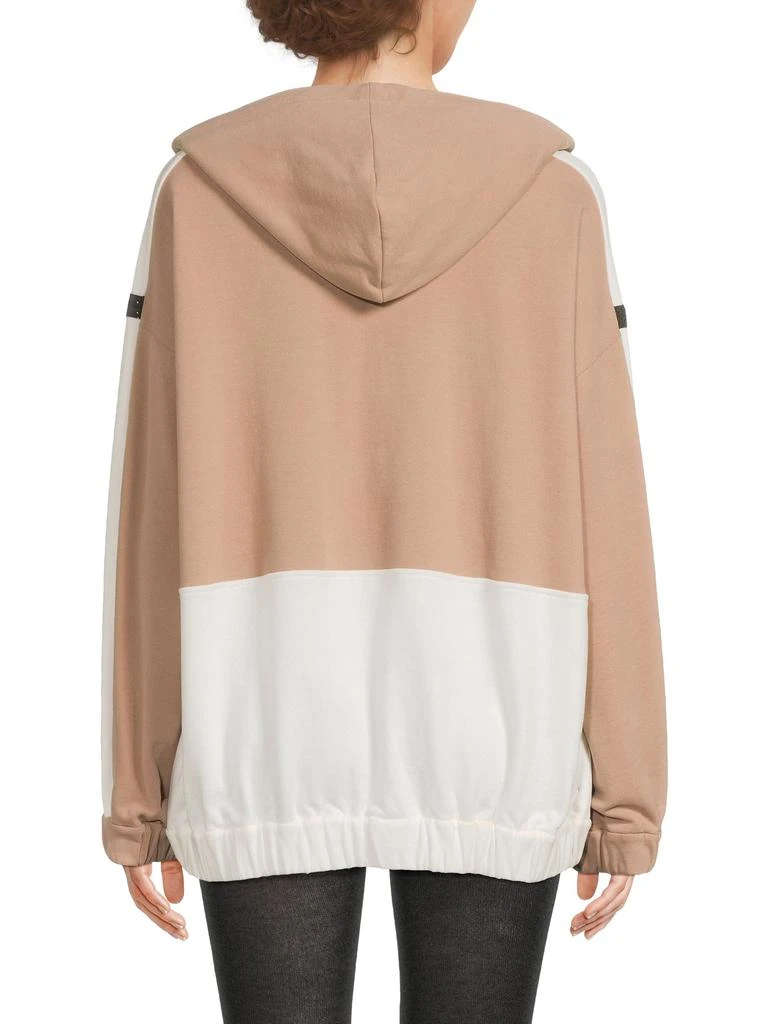 Brunello Cucinelli Colorblocked Cotton Zip-Up Hoodie 2