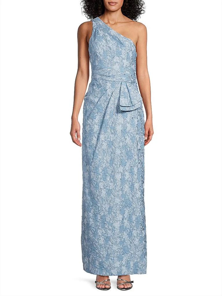 Aidan Mattox Textured Jacqaurd Column Gown 3