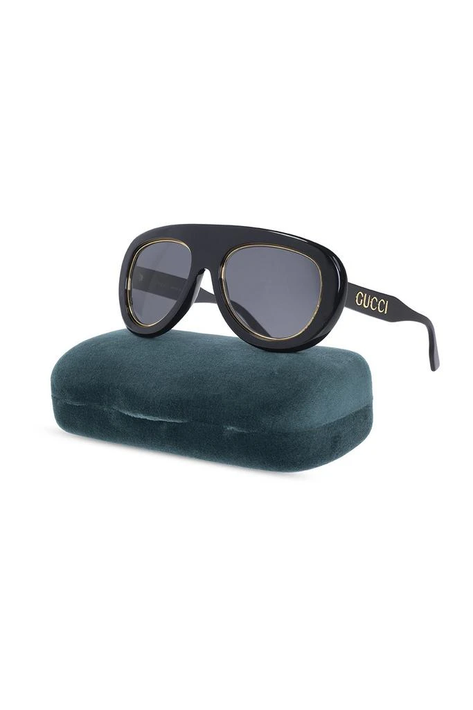 Gucci Gucci Eyewear	Logo Lettering Round Frame Sunglasses 2
