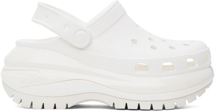 Crocs White Mega Crush Clogs 1