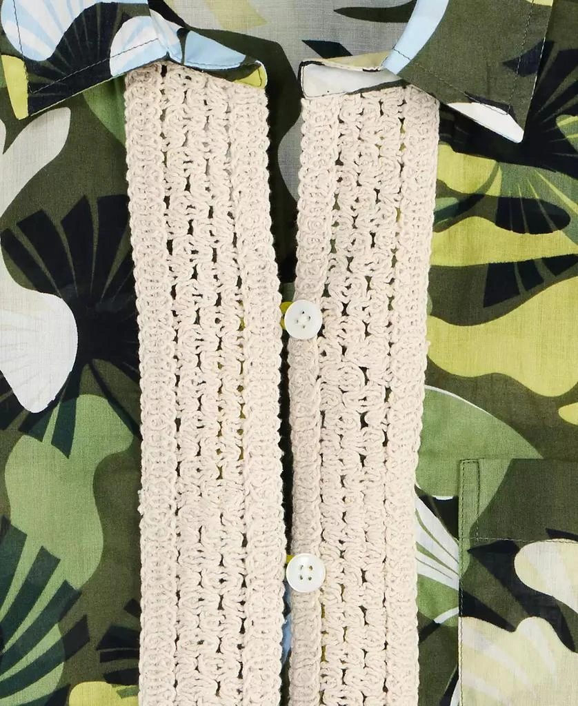 On 34th Women's Leaf-Print Crochet-Trim Shirt, Exclusively at Macy's 6