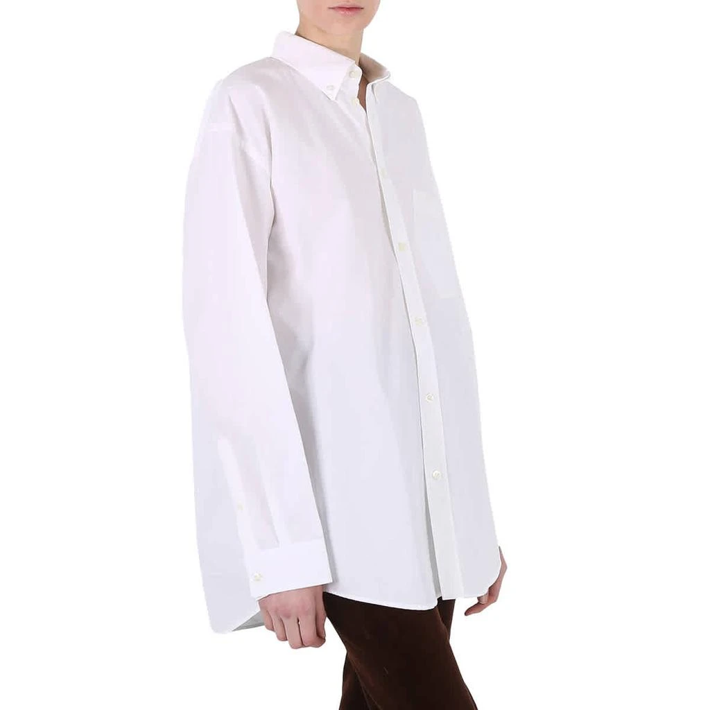 Balenciaga White Button-Down Large Fit Cotton Shirt 1