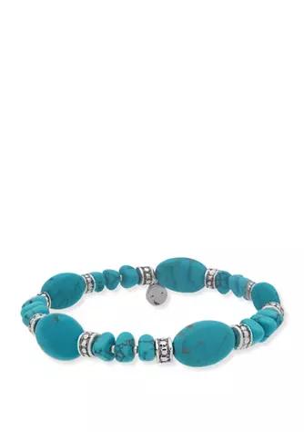 CHAPS Silver Tone Chip Accent Bracelet