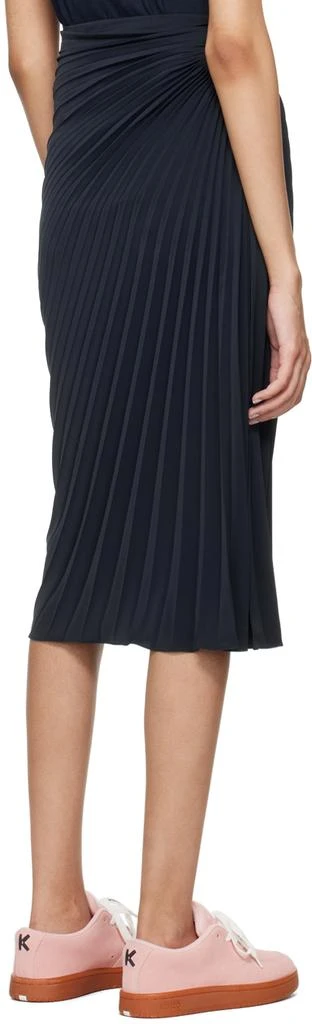Kenzo Navy Sun-Ray Pleats Midi Skirt 3