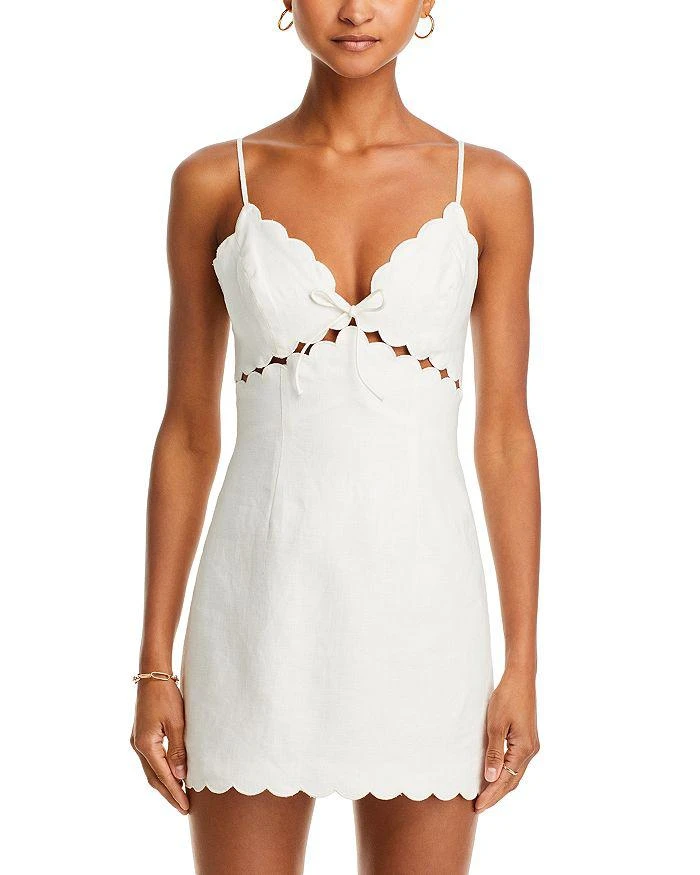 LOVESHACKFANCY Sydow Scalloped Edge Mini Dress 7