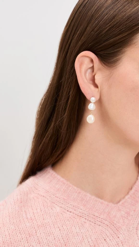 Shashi Pearl 3 Row Drop Earrings 2