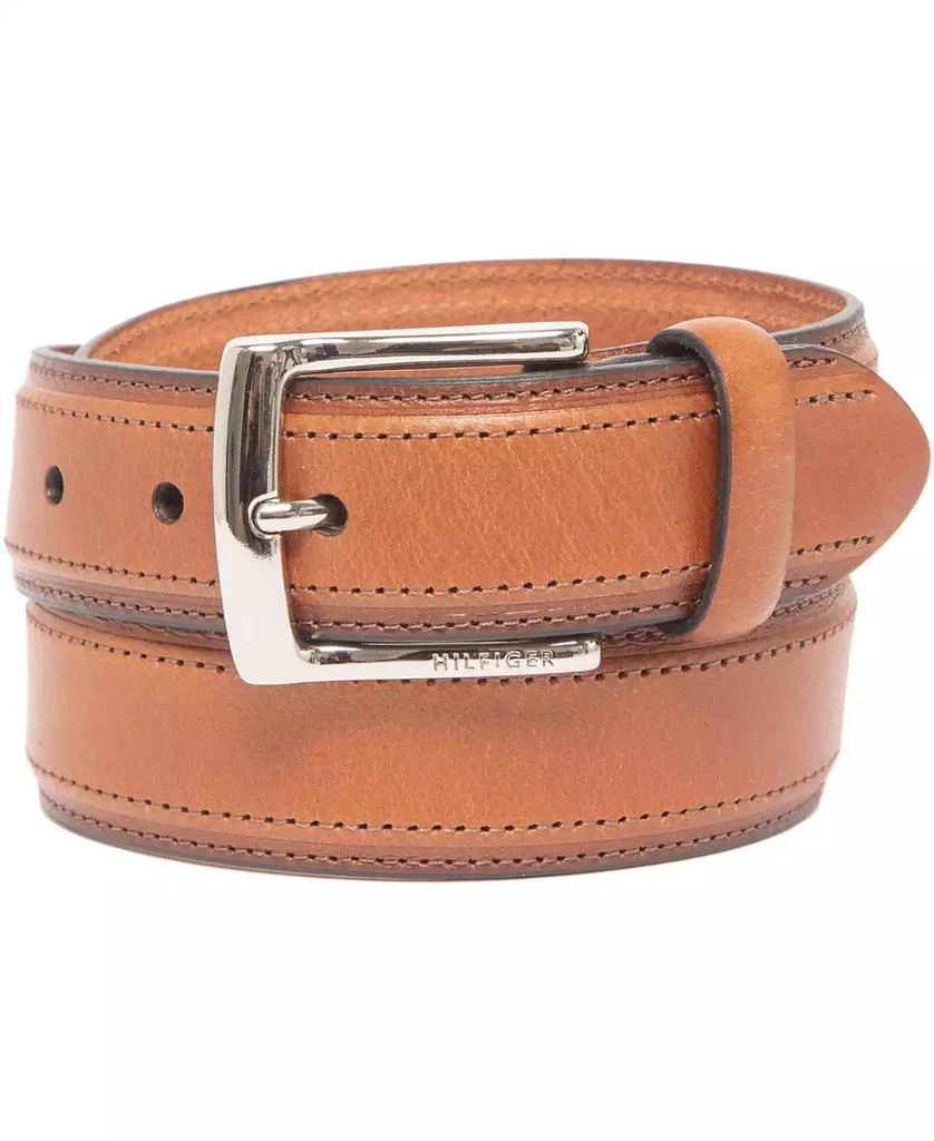 Tommy Hilfiger Men’s Stitched Classic Dress Leather Belt 1