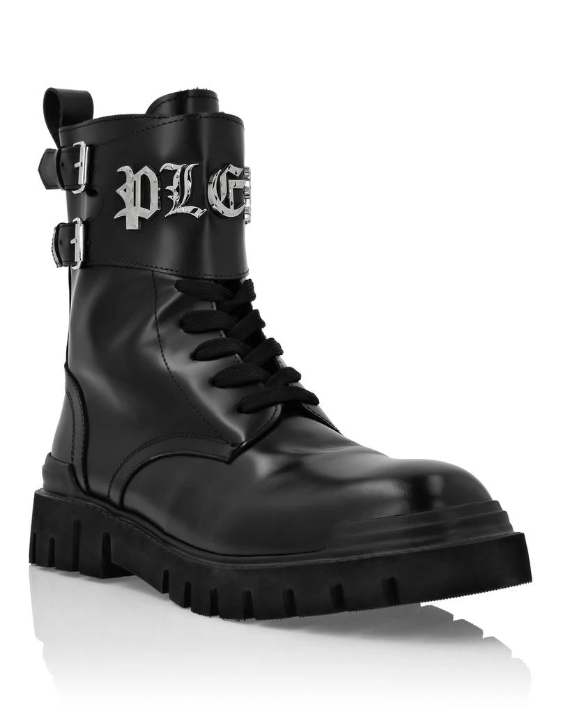 Authentic Phillipp Plein Boots Leather Boots Flat High Gothic Plein – On Sale Now with Up  main image 4