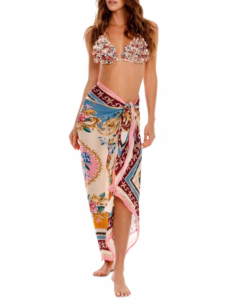Agua Bendita Riveria Radiance Marine Blush Floral Pareo