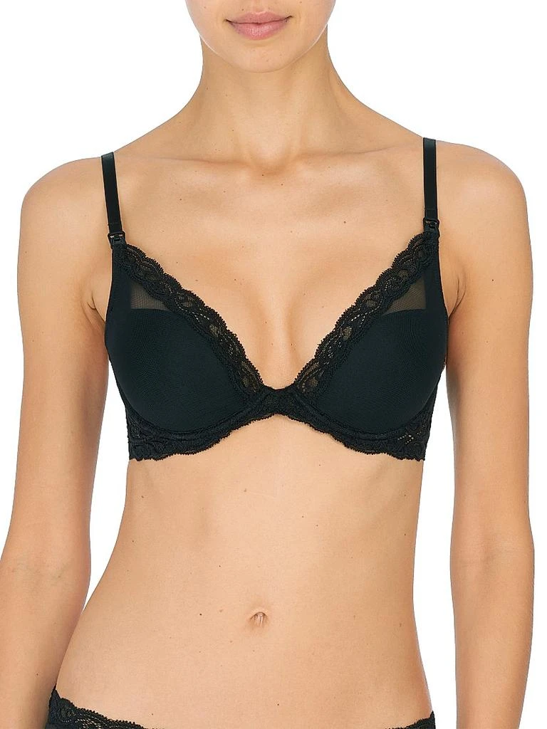 Natori Feathers Plunge Nursing T-Shirt Bra 1