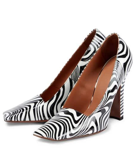 Vetements Boomerang zebra-print leather pumps 5