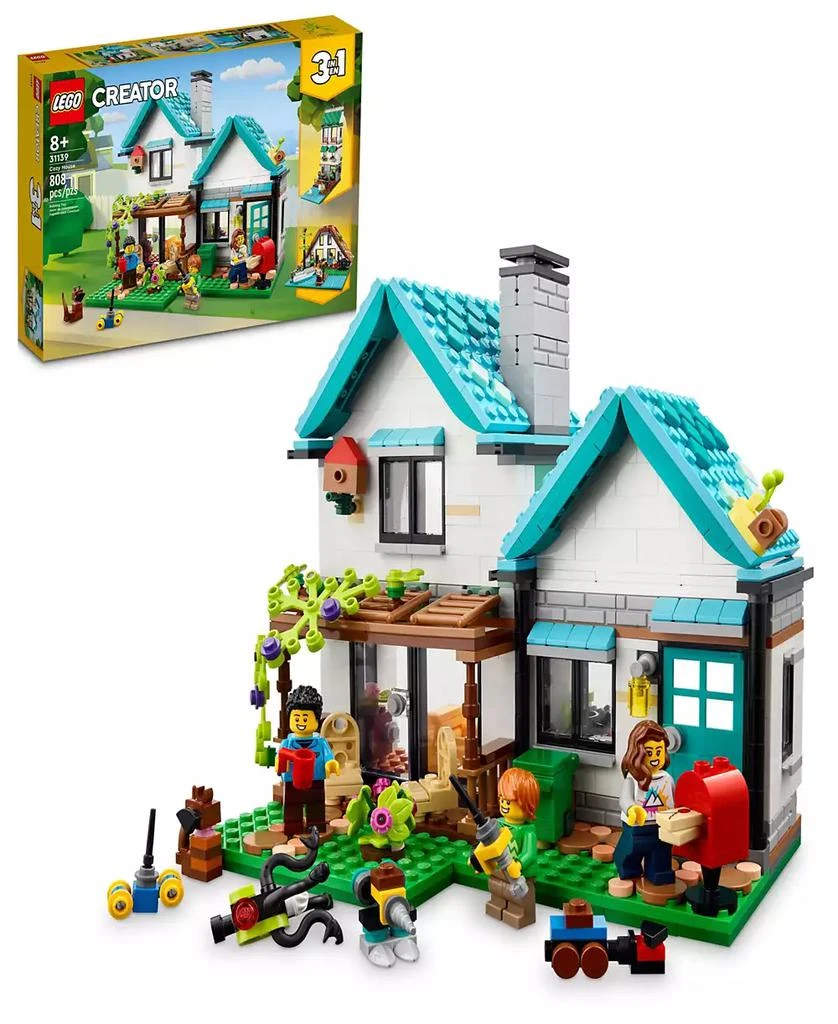 LEGO Creator 31139 3-in-1 Cozy House Toy House Building Set with Minifigures 1